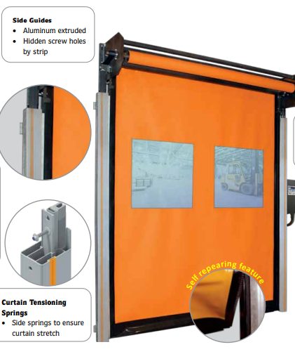 Porta in Pvc ad Alta Velocità Windroll